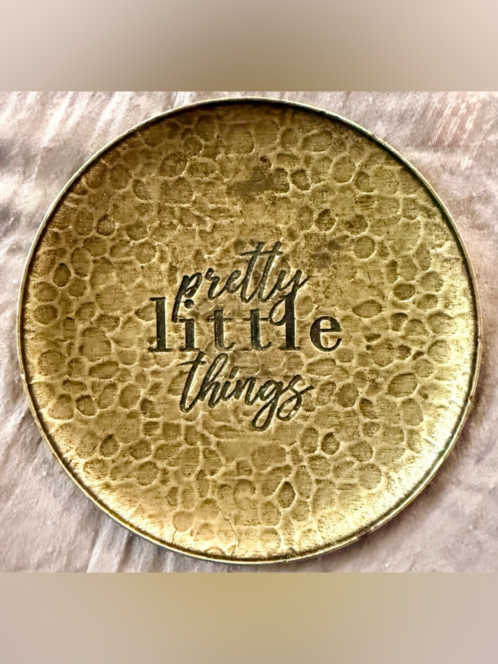 Gold Trinket Tray - "pretty little things"